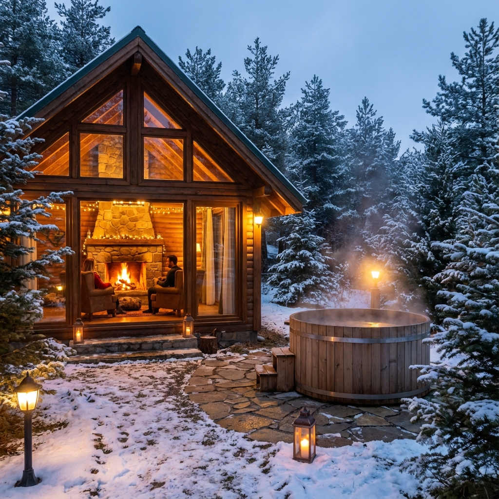 Kış Sezonunda Bungalov Tatili: Şömine Keyfi ve Isıtmalı Havuz Deneyimi